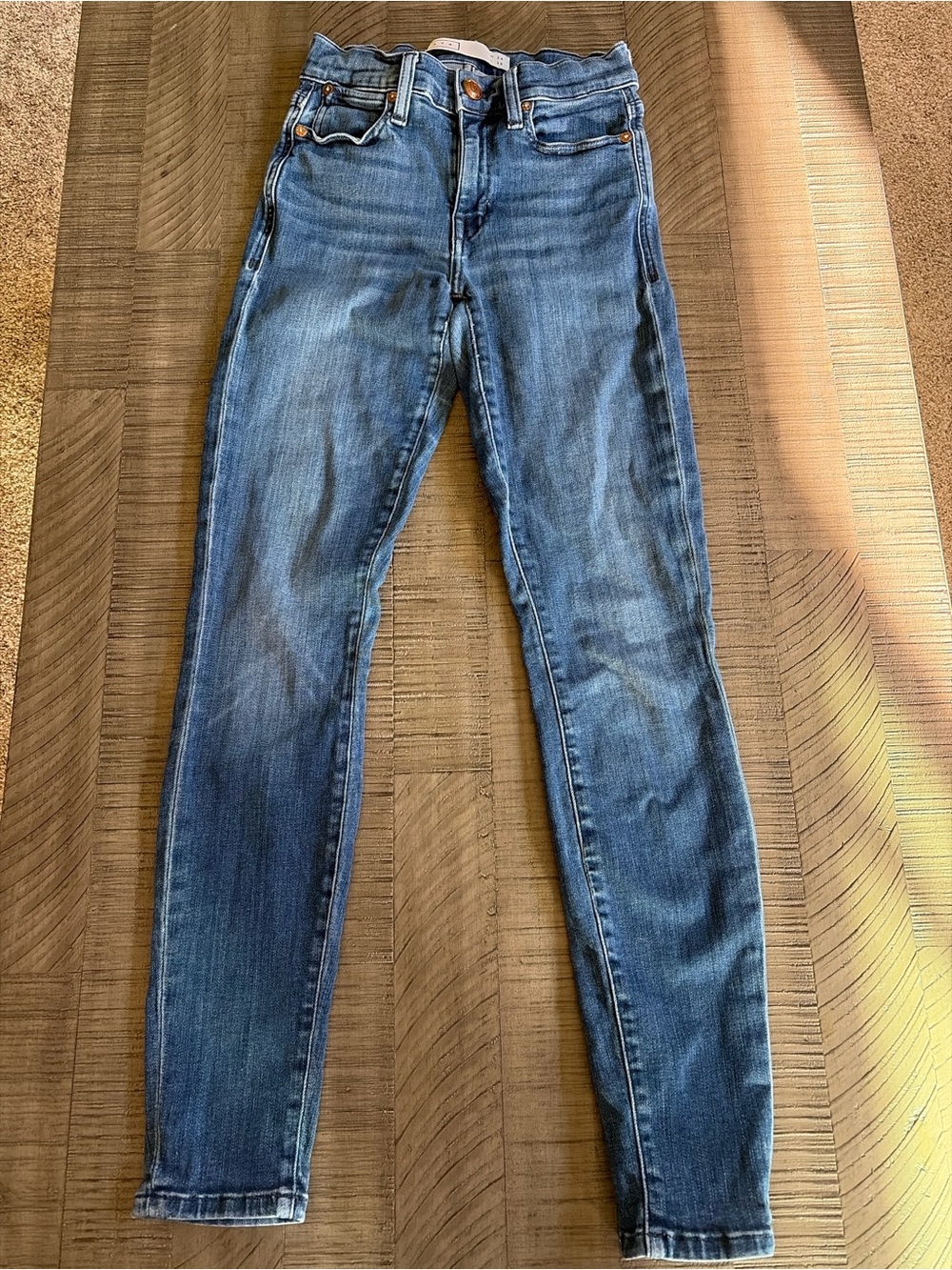 AYR Slim High-Rise Skinny Jeans in Medium Blue